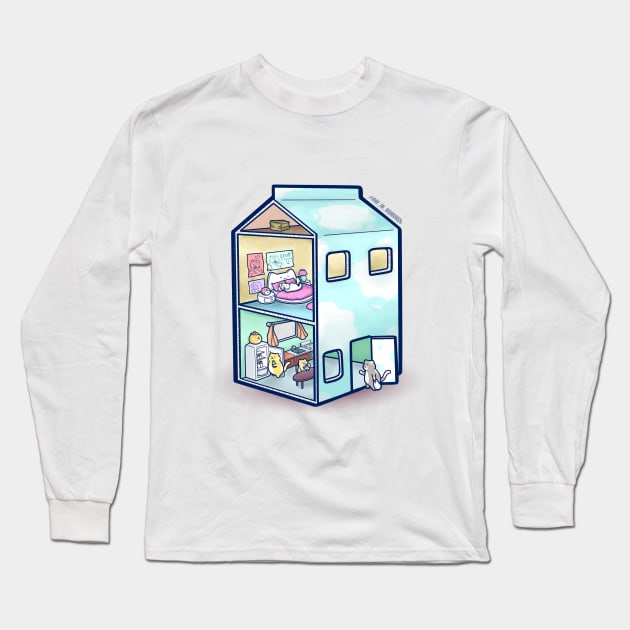 Cat Carton Condo Long Sleeve T-Shirt by 1 in 100